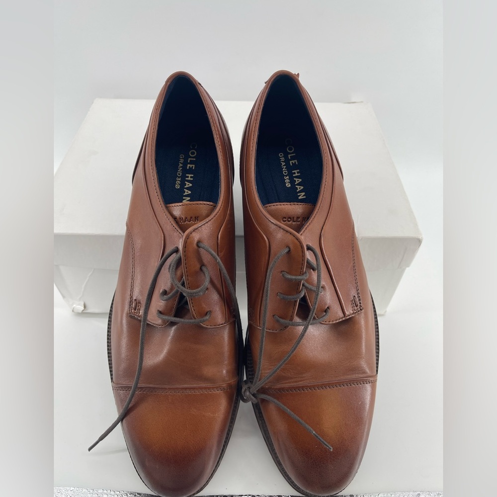 Cole Haan Men's Carnegie Cap Toe Tan Leather Oxfords Size 10.5 Easter